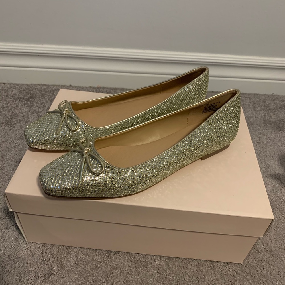 Glitter ballerina flats